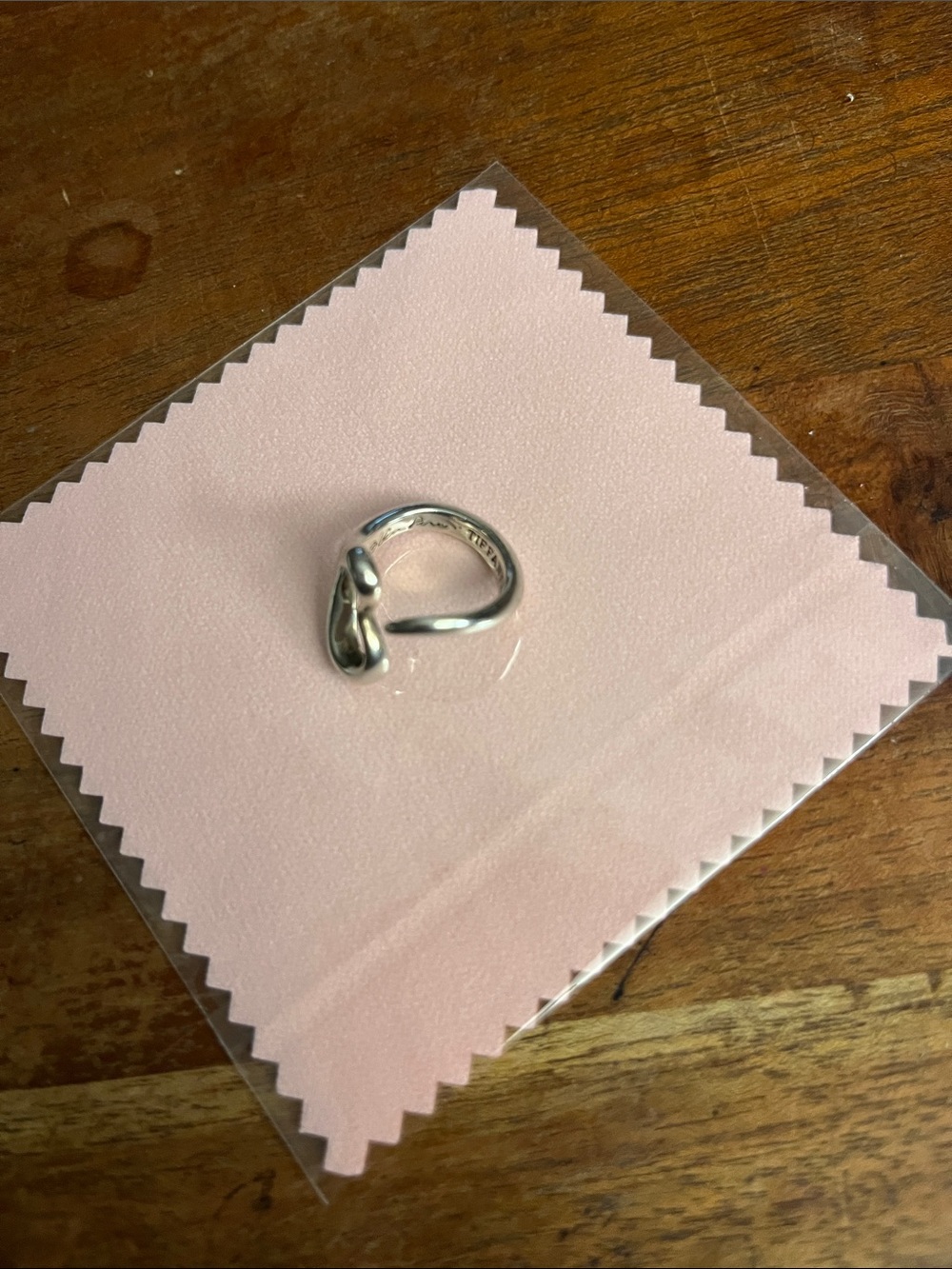 Sterling Silver Tiffany open heart ring - Picture 2 of 4